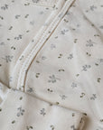 Lilette Cream\Blue Printed Wrapover Footie Set
