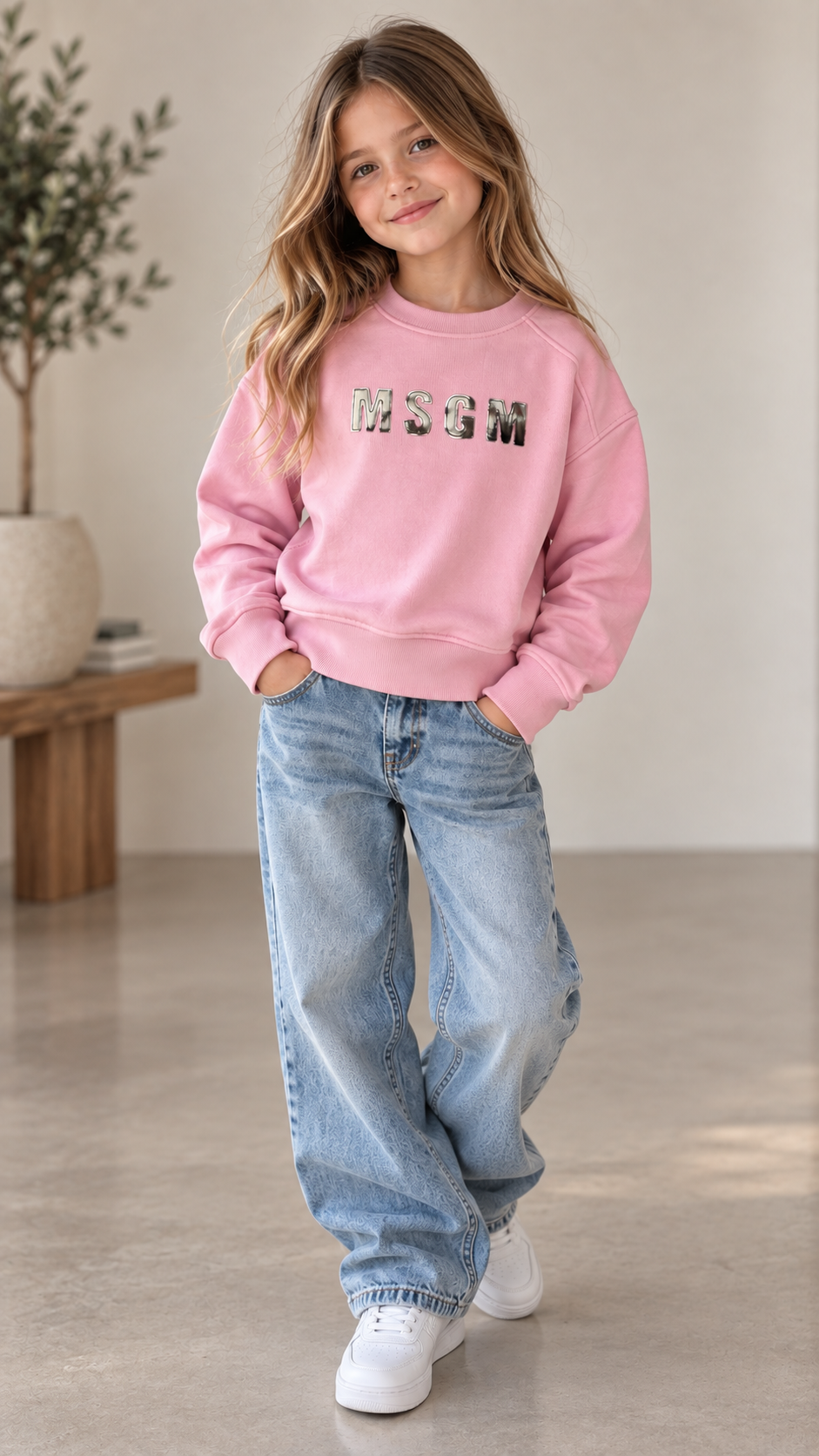 Msgm Pink Boxy Sweatshirt