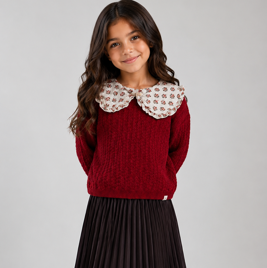 Buho Cherry Knit Sweater Set