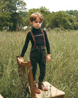 Calla Lili Boys Black Suspender Pants