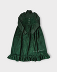 Ann Of Nan Green Velour Maxi Robe