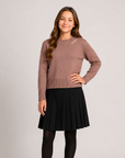 Max And Co Mauve Crew Neck Logo Sweater