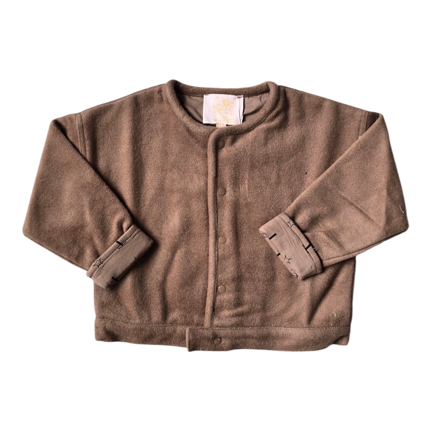 Little Tempest Beige Boys Wool Jacket