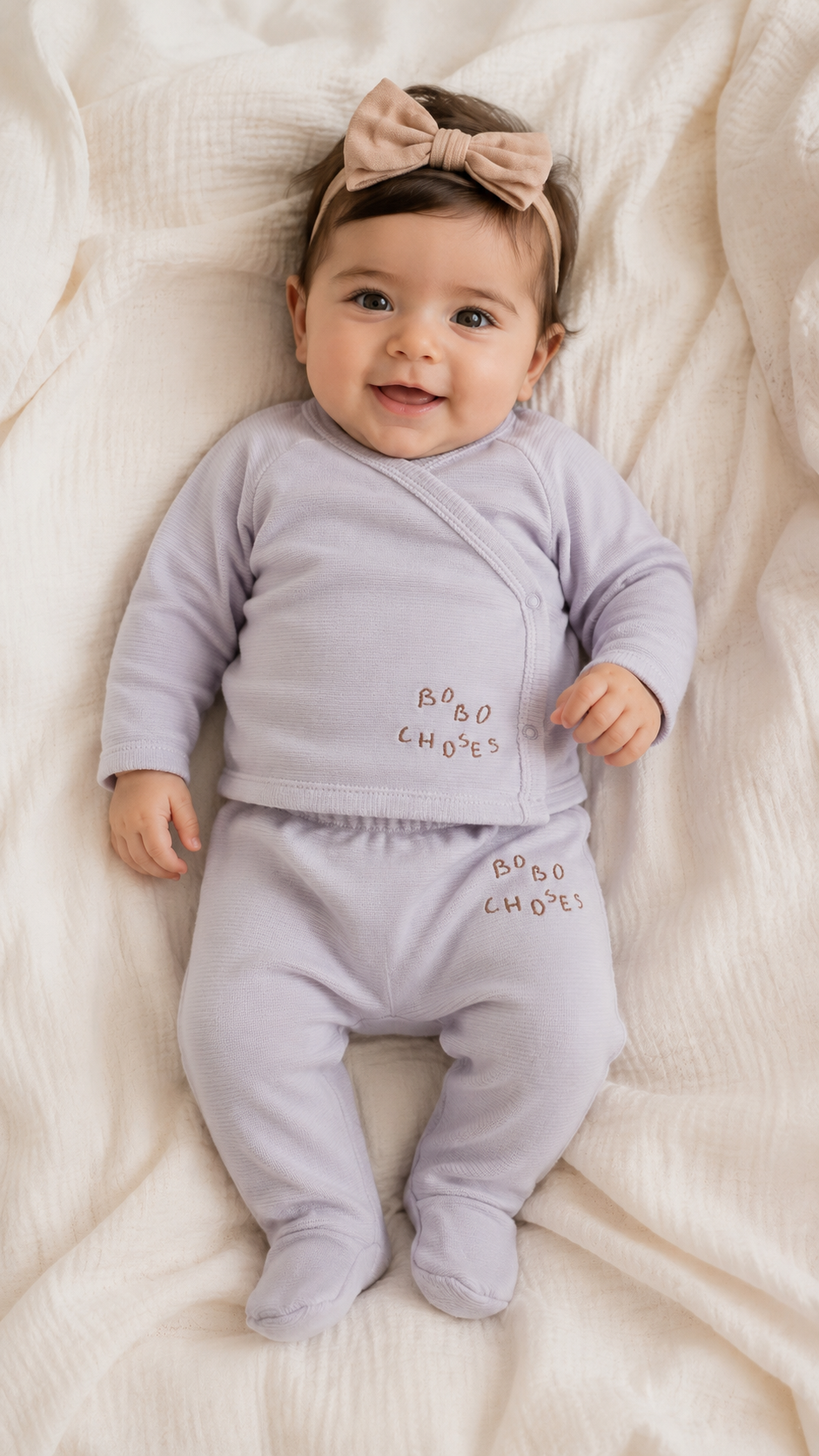 Bobo Choses Lavender Velvet 2pc Set