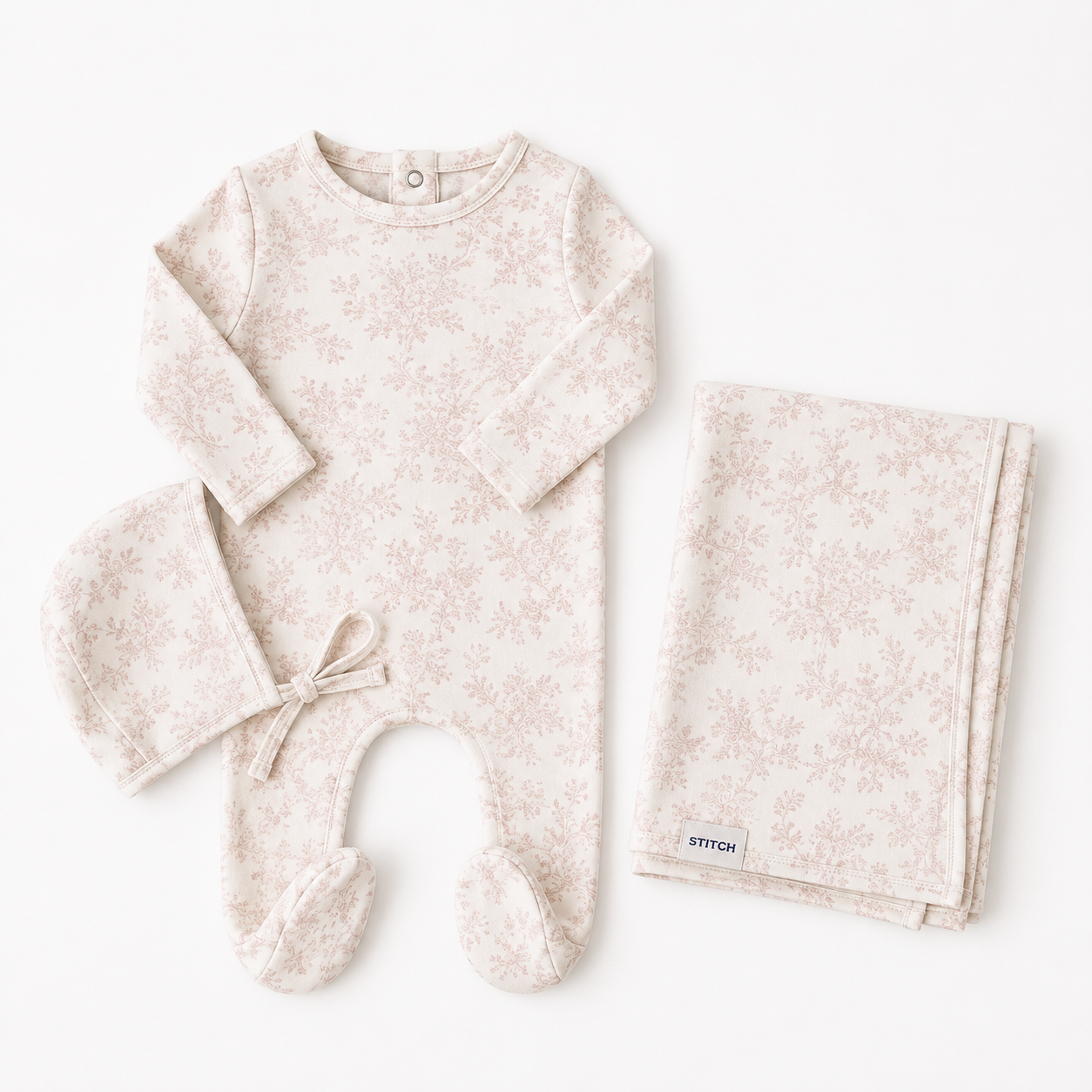 Minilabel Pink Toile Butterfly Set
