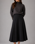Hev And Bloom Brown Turtleneck With Sleeve Buttons