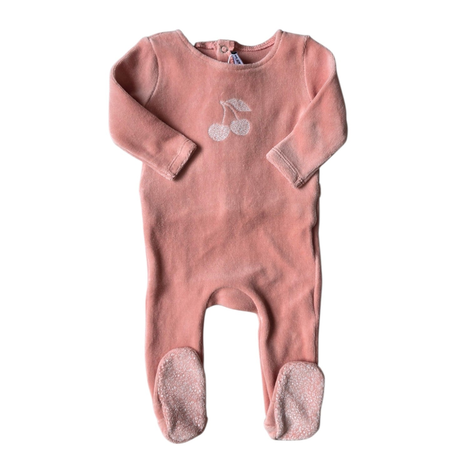 Minilabel Pink Toile Printed Cherry Footie