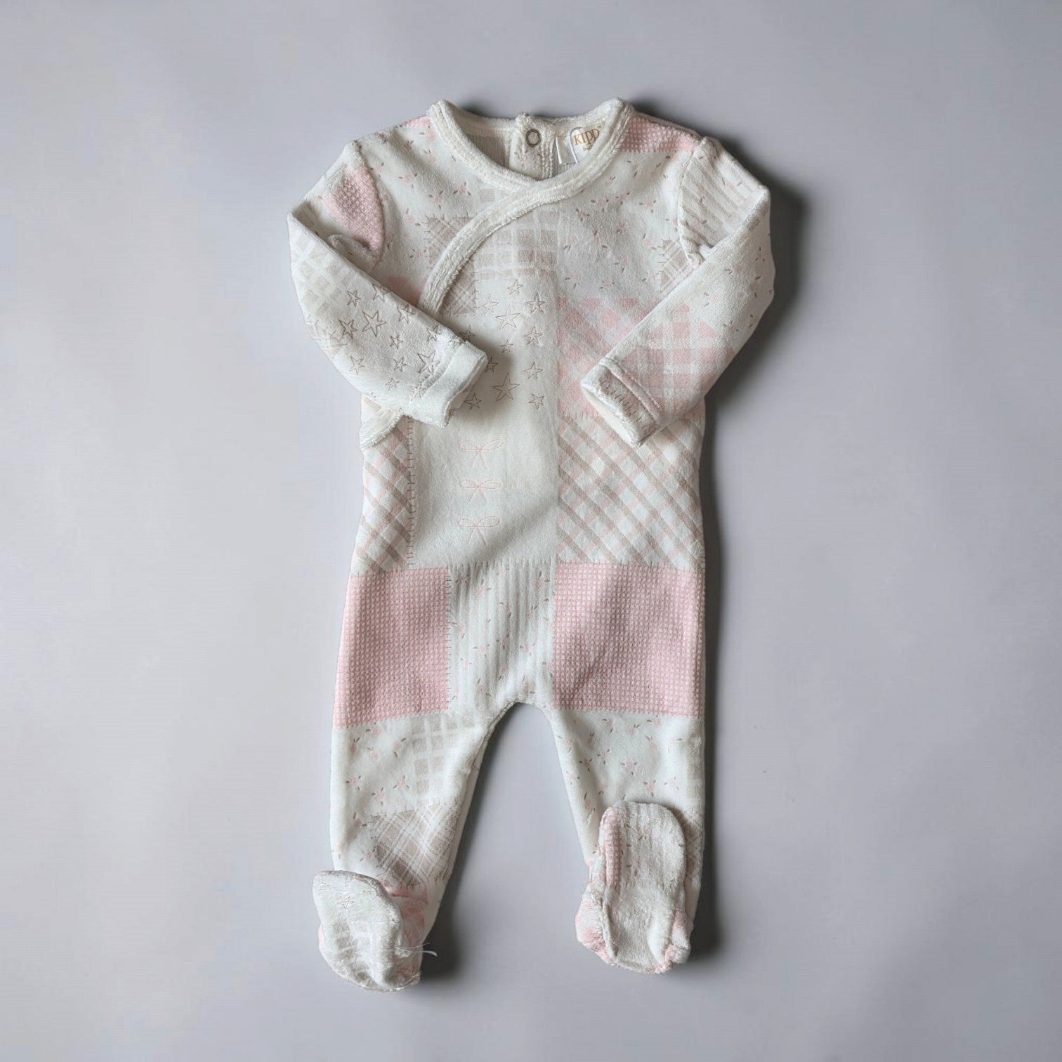 Kipp Pink Patchwork Footie