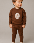 Madeline Boy Stamp Print Sweatshirt Set