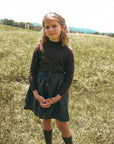 Calla Lili Grey/Brown Tweed Skirt With Drawstring