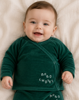 Bobo Choses Green Velvet 2pc Set