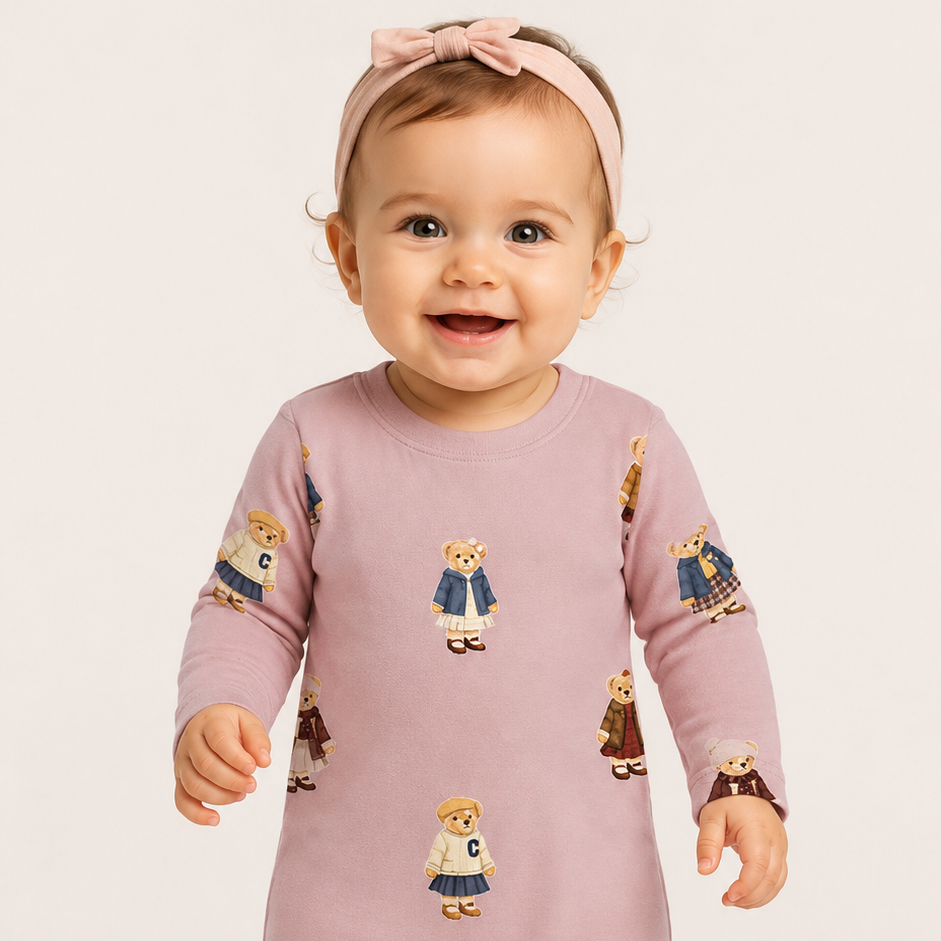 Crew Kids Dusk Teddy Patter Pajama Footie