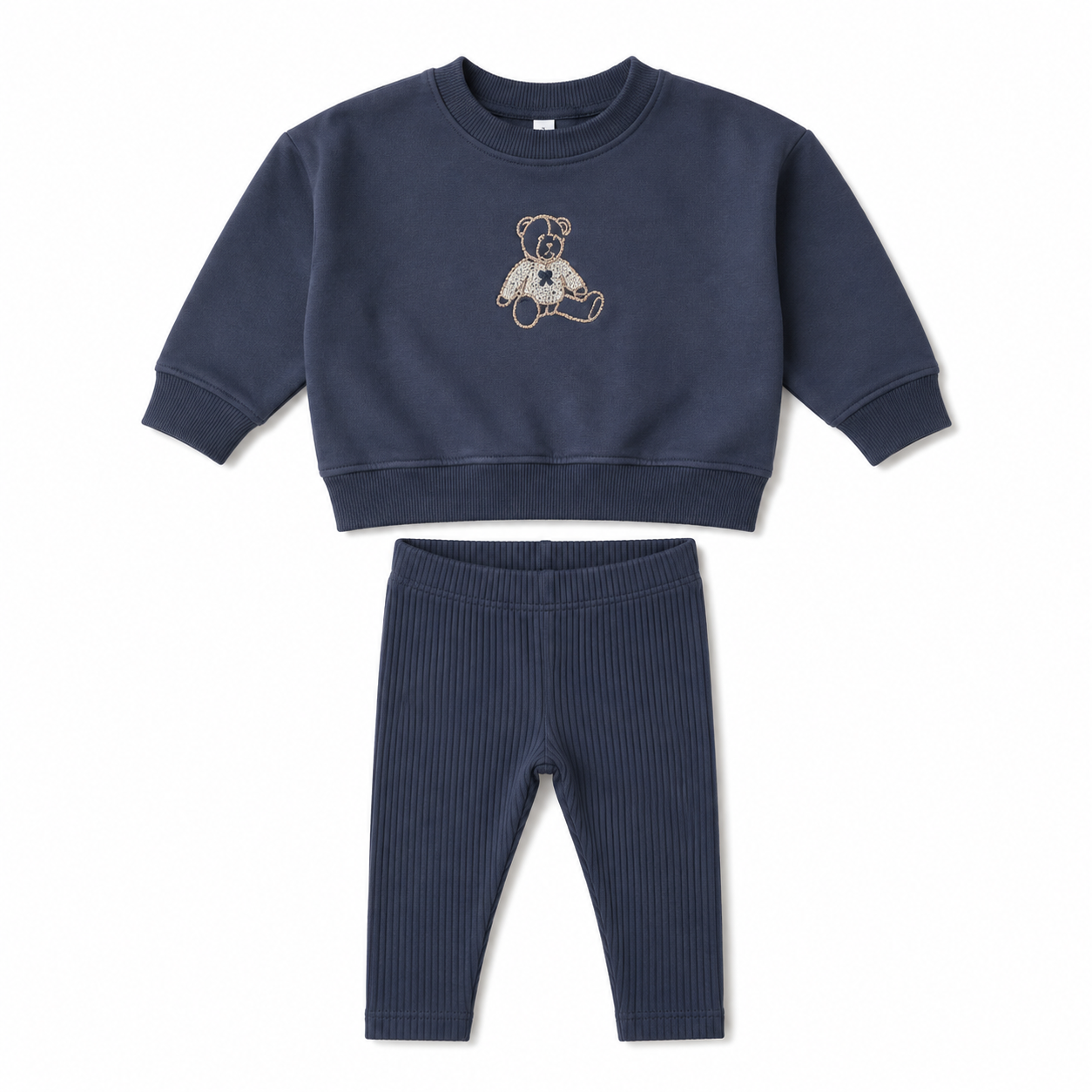 Lilette Off Navy Sweet Bear Toddler Set
