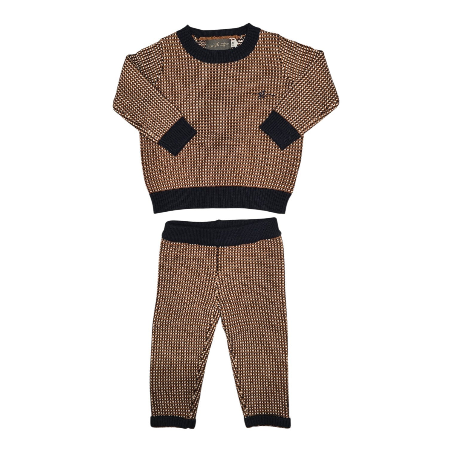 Sweet Threads Amber Patterned Navy Set
