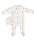 Bebe Organic Pink Teddy Footie + Hat