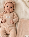 Lilette Dusty Pink Velour Footie Set