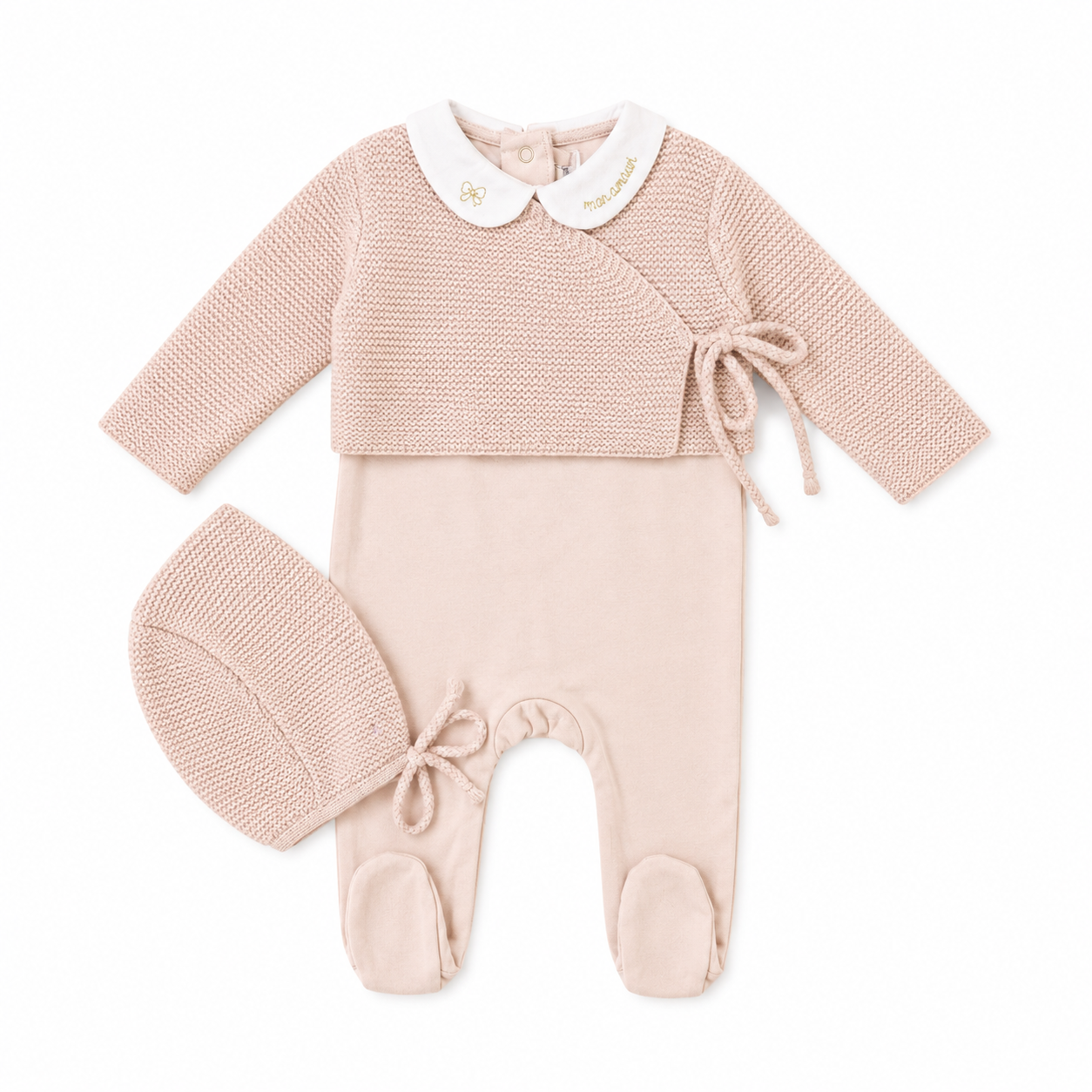 Minilabel Pink Wrap Cardigan Set