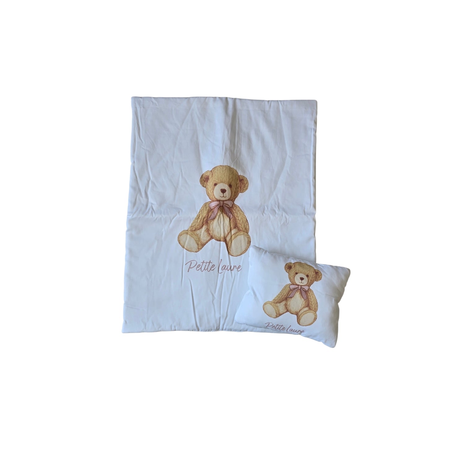 Petite Laure Baby Bear Blanket With Pillow