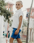 Sweet Threads Medium Blue Woven Kovy Shorts