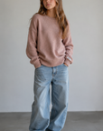 Tangerine Mauve Wool Knit Sweater