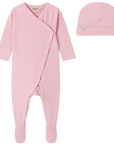 MarMar Copenhagen Pink Stripe Footie + Hat