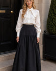 Little Tempest Teens Structured Taffeta Maxi Skirt
