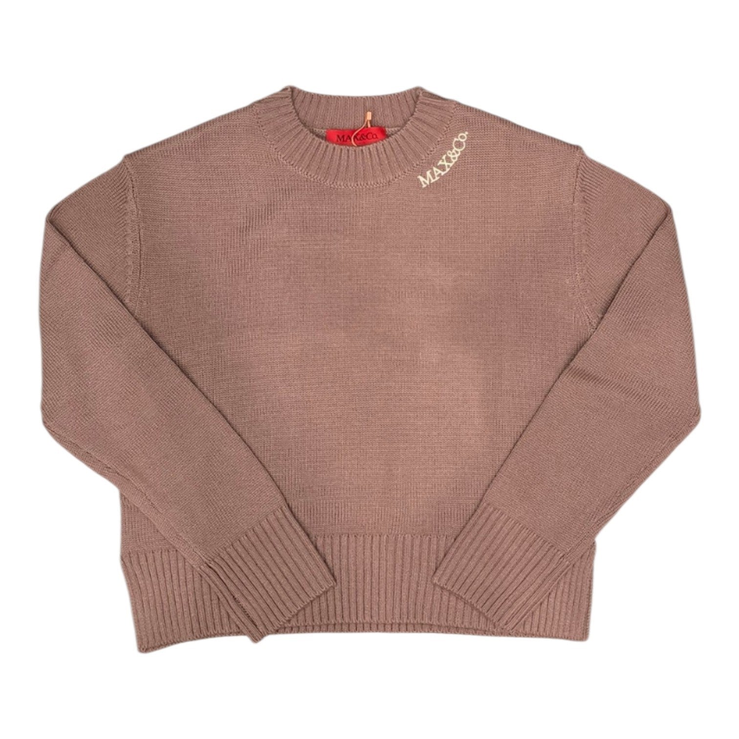 Max And Co Mauve Crew Neck Logo Sweater