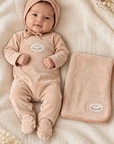 Lilette Dusty Pink Velour Footie Set