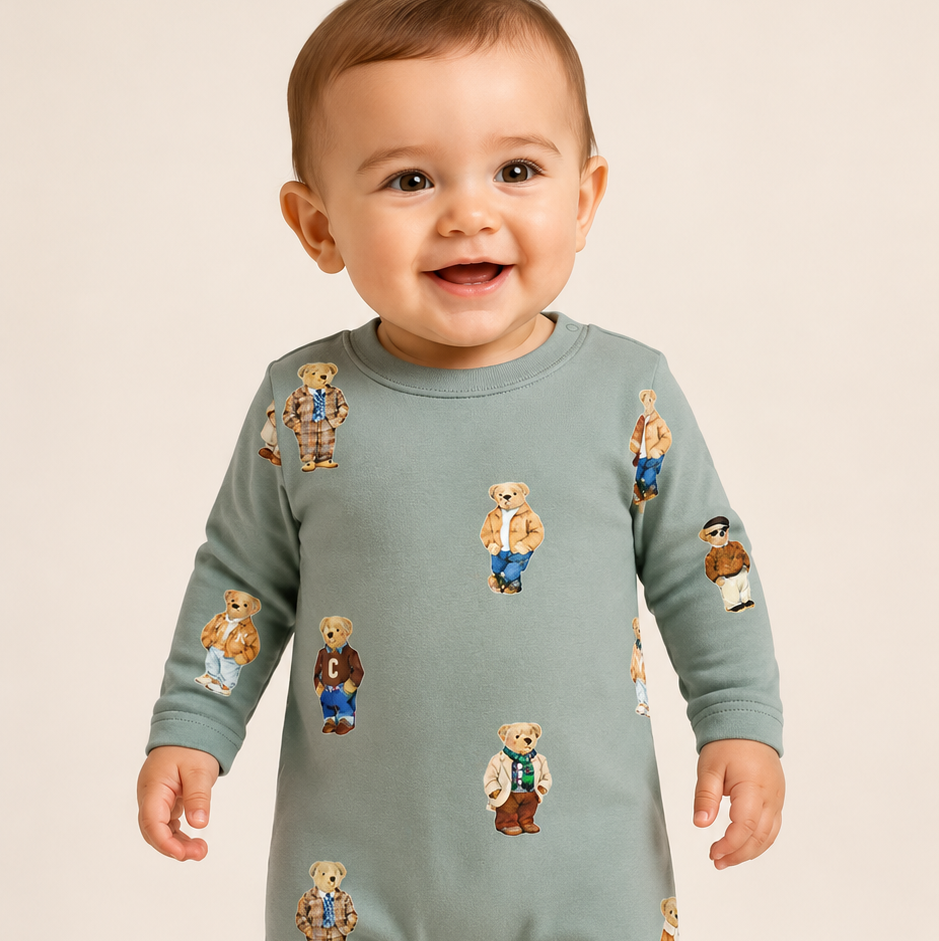 Crew Kids Jade Teddy Patter Pajama Footie
