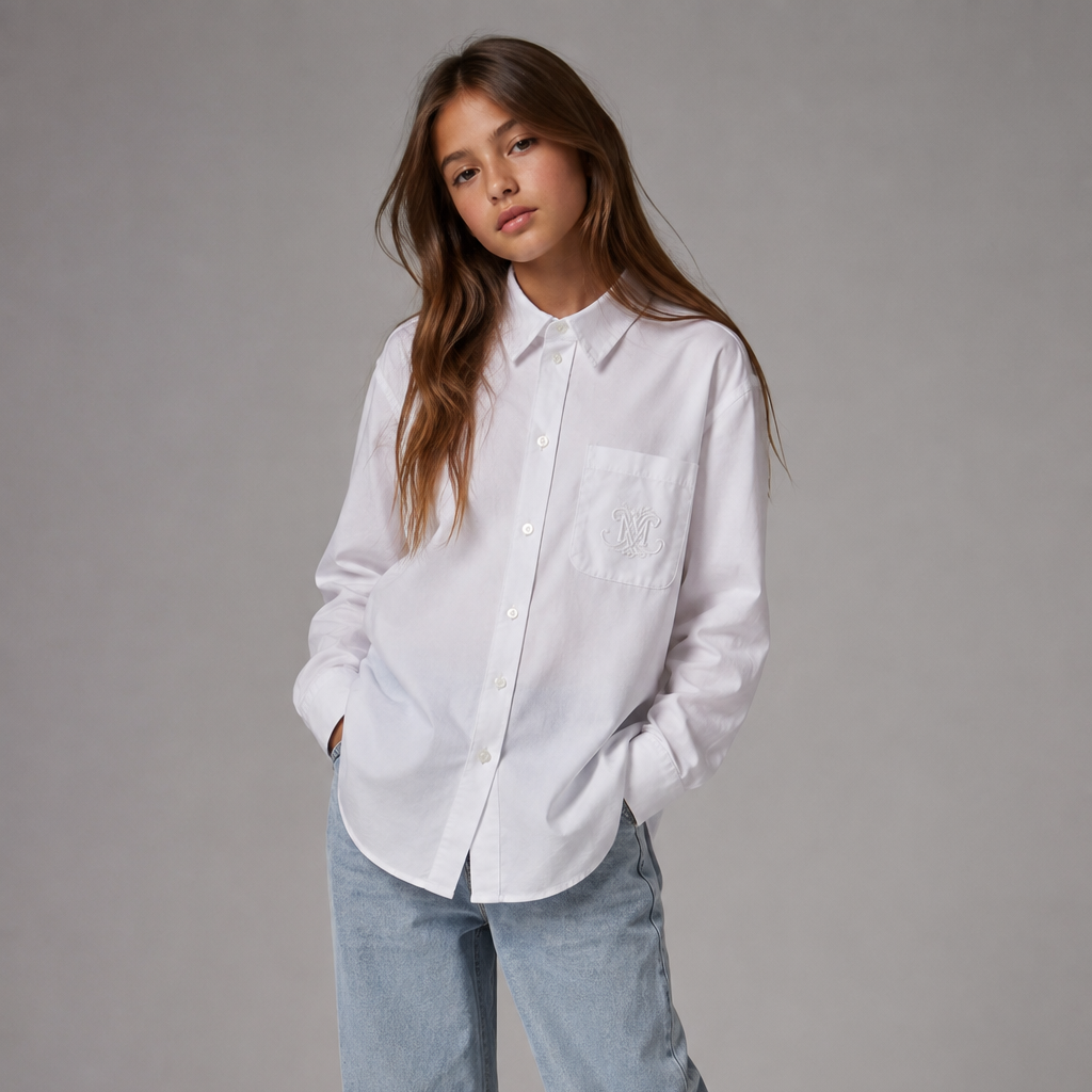 Max And Co Oversized White Button Up Shirt