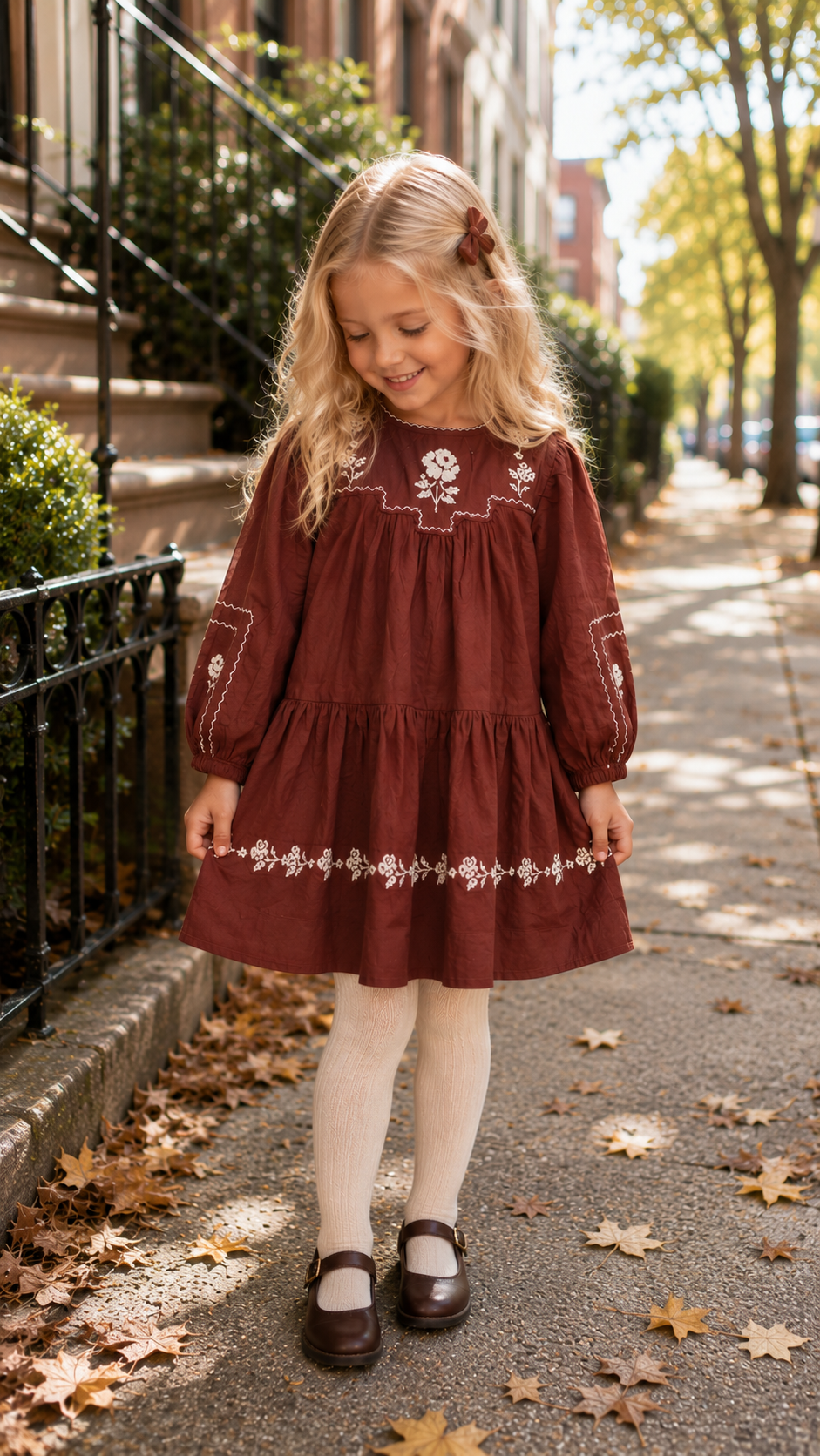 Emile Et Ida Acajou Brodee Dress