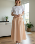 Hev And Bloom Pink Large Pocket Skirt