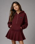 No21 Maroon Half Zip Sweat Dress