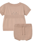 Li And  Me Candy Embroidered Knit Bloomer Set