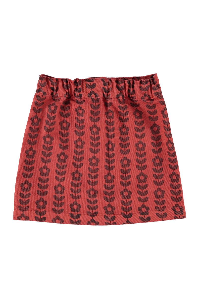 Piupiuchick Black Flowers Skirt