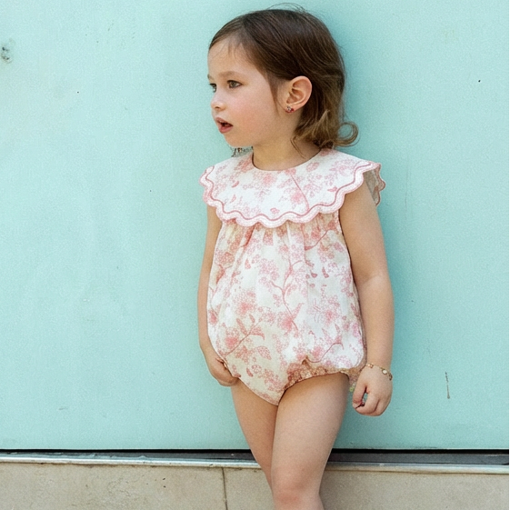 Noma Coral Toile Print Romper