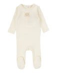 Lilette Pointelle Emblem Cardigan Set
